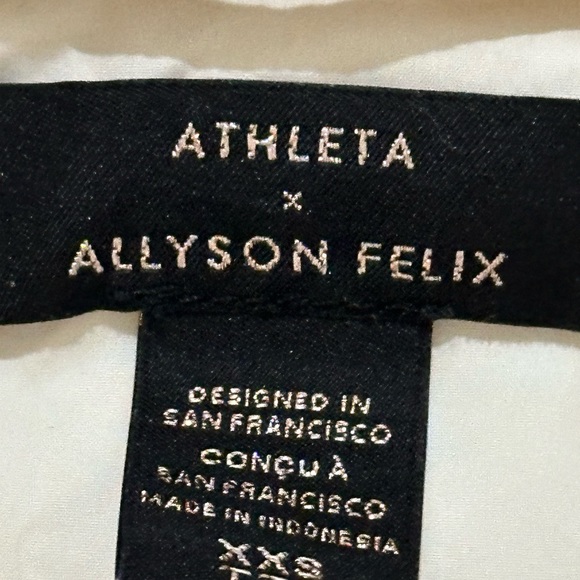 Athleta x Allyson Felix Legend Downtown White Metallic Jacket Size XXS - Picture 6 of 10